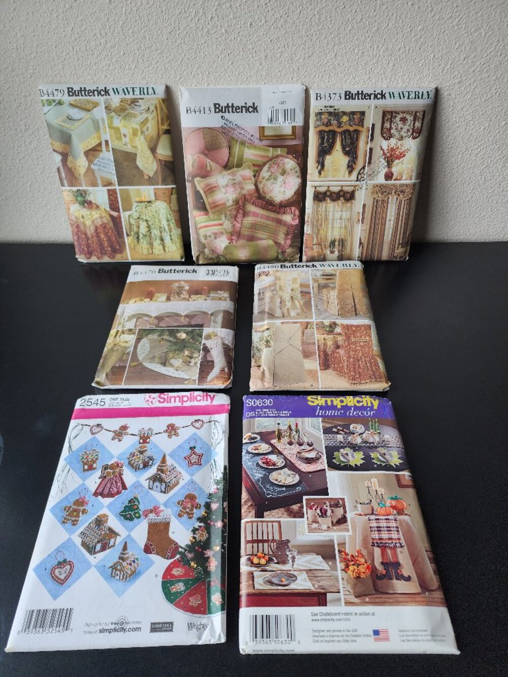 Lot of 7 UNCUT Butterick & Simplicity Sewing Patterns Home Decor Vintage 2000's